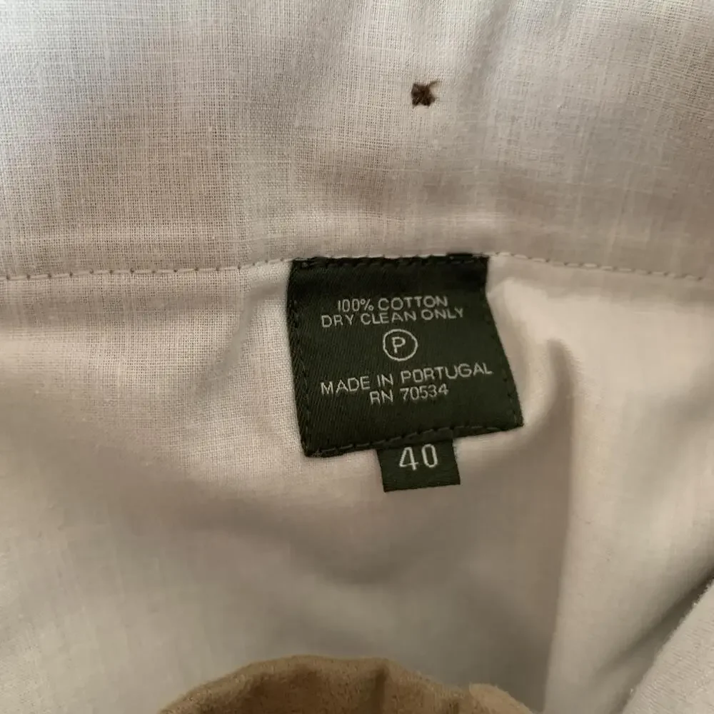 Orvis Pants Mens 40x30 Beige Classic Fit Brisbane Moss Chino Casual